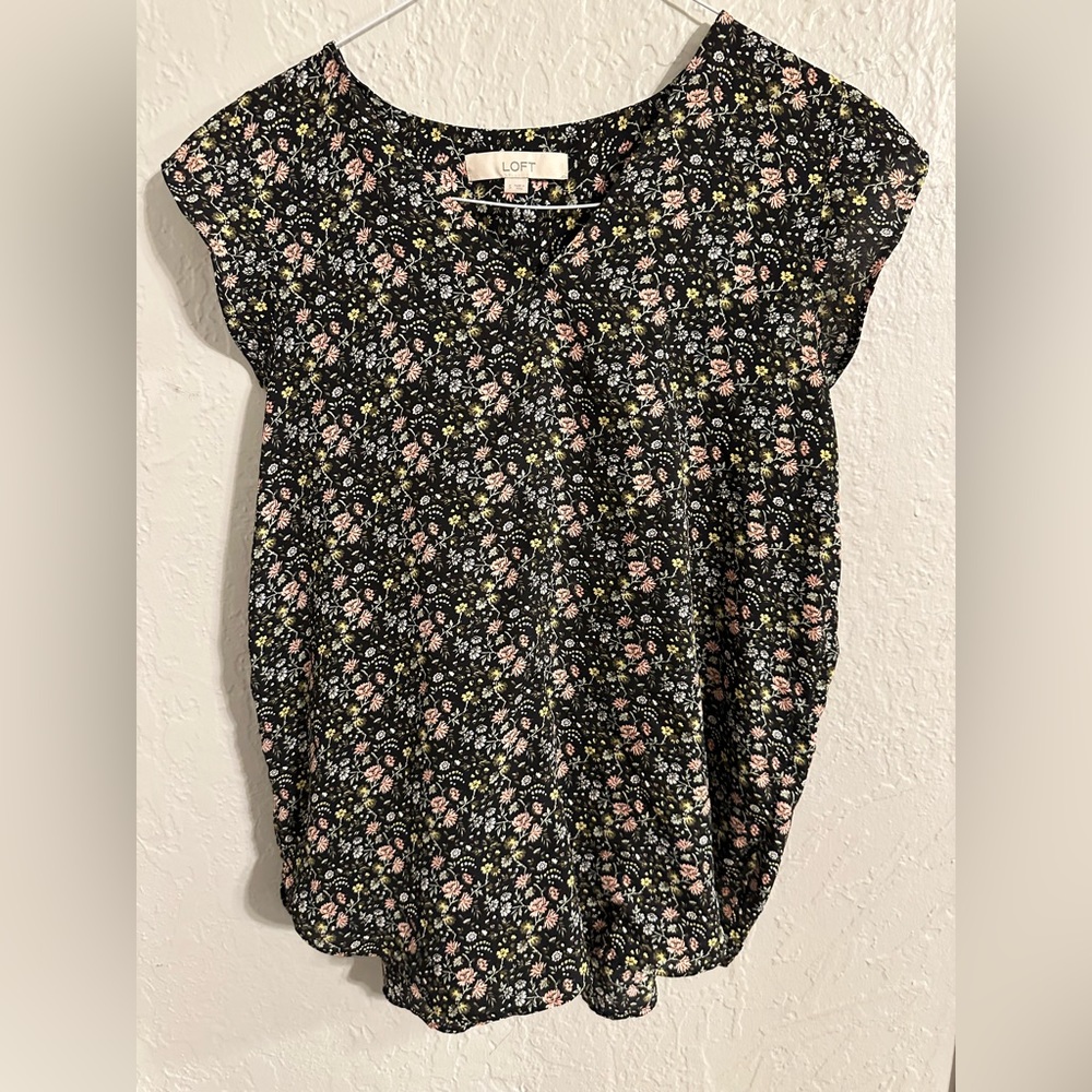Loft Floral Blouse Size S